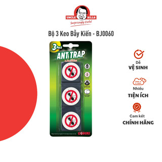 Bộ 3 keo bẫy kiến uncle bills keo dính chắc chắn không độc hại kích thước 0.5 x 0.5 x 11cm - bj0060