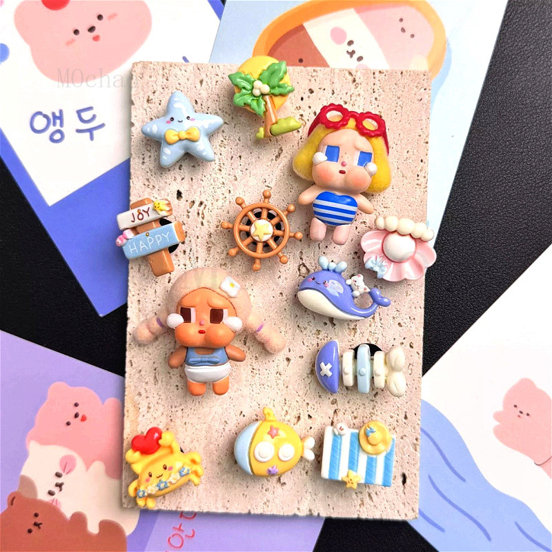 Bộ 12 con NEW【Jitbitz】sticker charm 2d/3d dép Sục, dép cá sấu, phụ kiện gắn giày dé｜Charm Dép Crocs