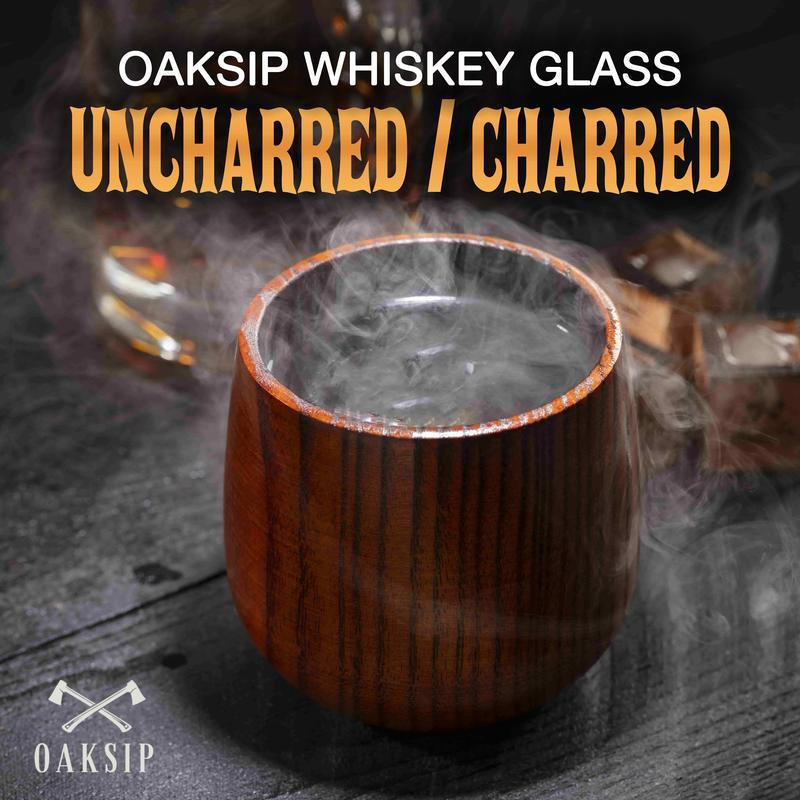 Thủy tinh gỗ Oaksip, Thích hợp cho rượu whisky và rượu whisky Bourbon, Quà tặng rượu whisky Bourbon 