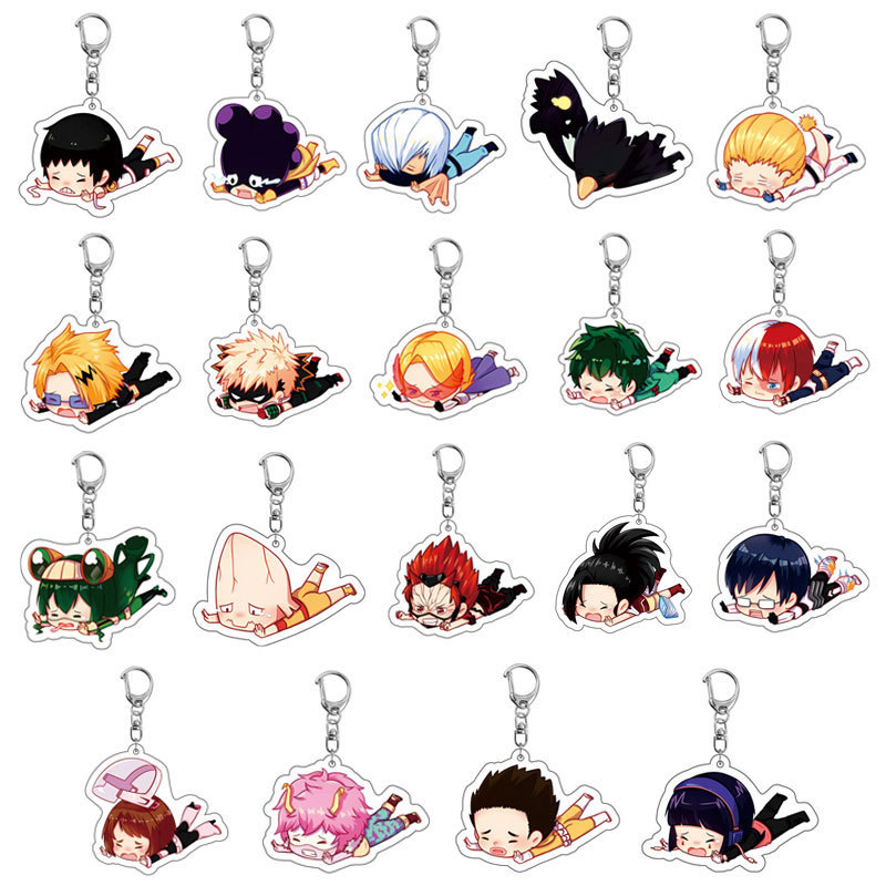 My Hero Academia Sandwich Preppy Style Móc khóa Acrylic hai mặt, họa tiết hoạt hình Anime Merch Mặt 