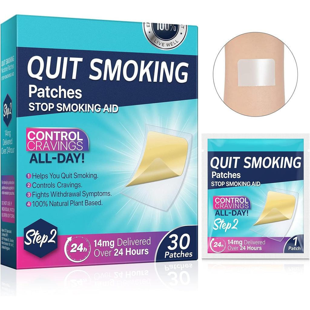Step2Patches, 14mgStopAidsPatches, 30CountStickersThatWorkwith2Weeks, HelpingQuitPatch, Easy & Hiệu 