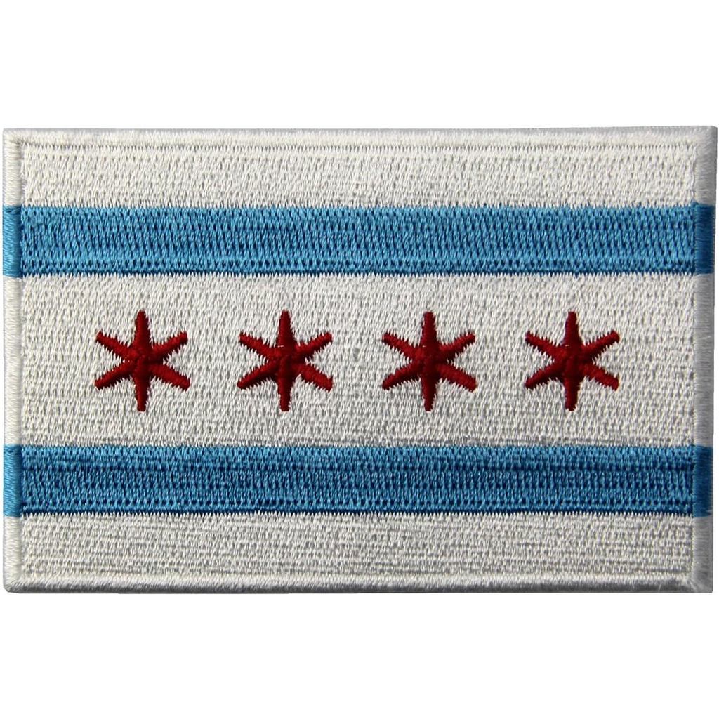 Cờ thành phố Chicago thêu sắt trên miếng vá Illinois