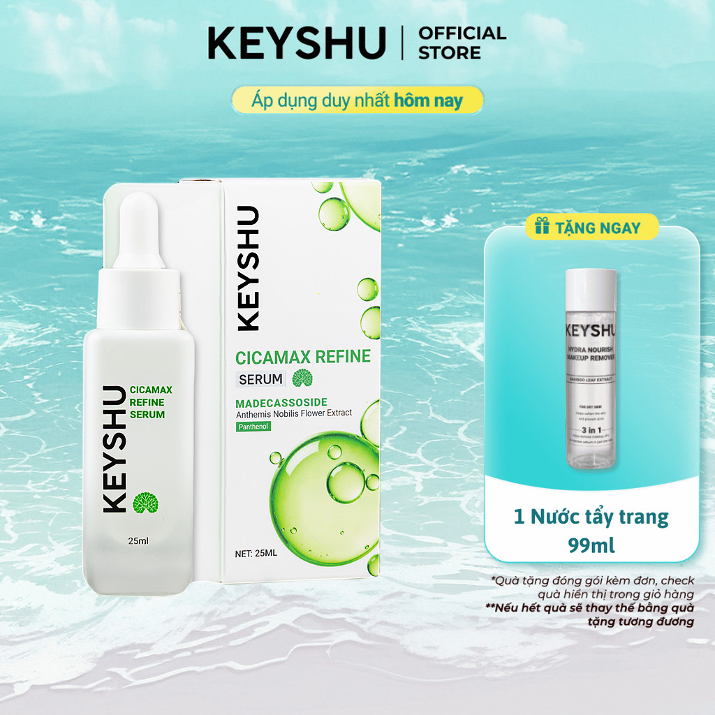 [Võ Hà Linh x KEYSHU] Serum CICAMAX REFINE KEYSHU Chiết Xuất Rau Má Giúp Phục Hồi, Dịu Da 25ml