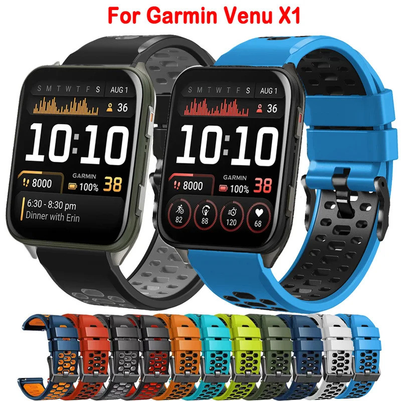 Dây đeo phát hành nhanh 24MM cho Garmin Venu X1 Vòng đeo tay silicon thể thao Venu X1 Dây đeo đồng h