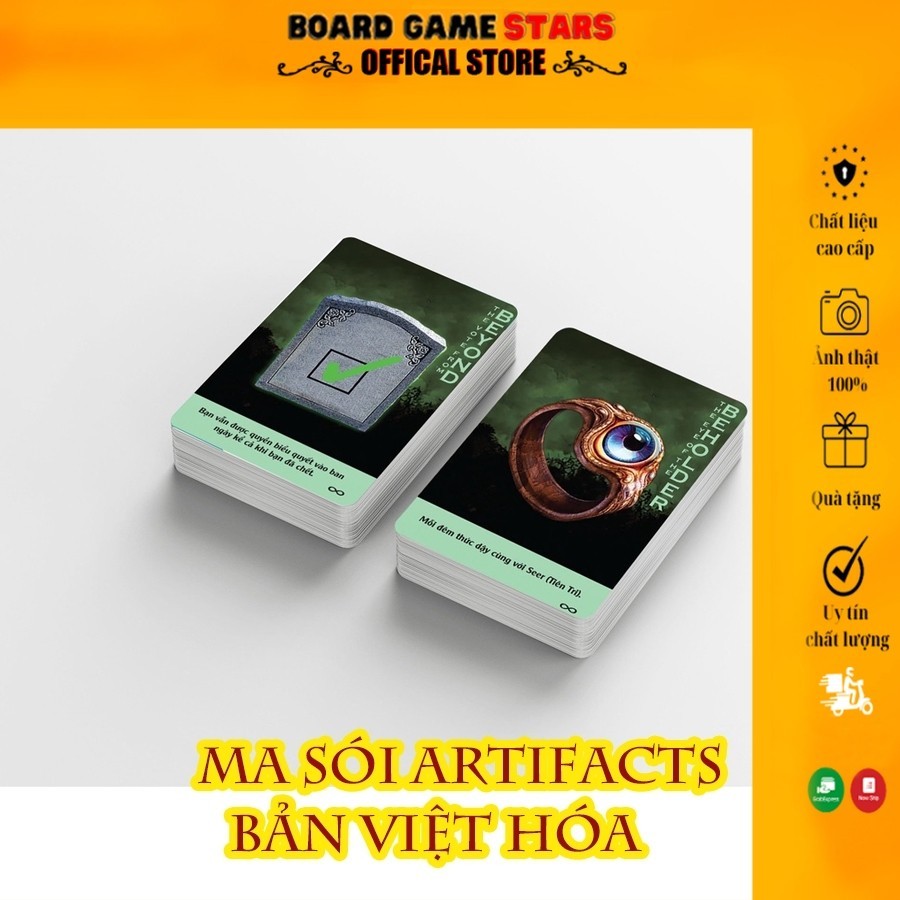 Ma sói artifacts - ma sói cổ vật chơi kèm cùng ma sói ultimate (Ngọc Hà)