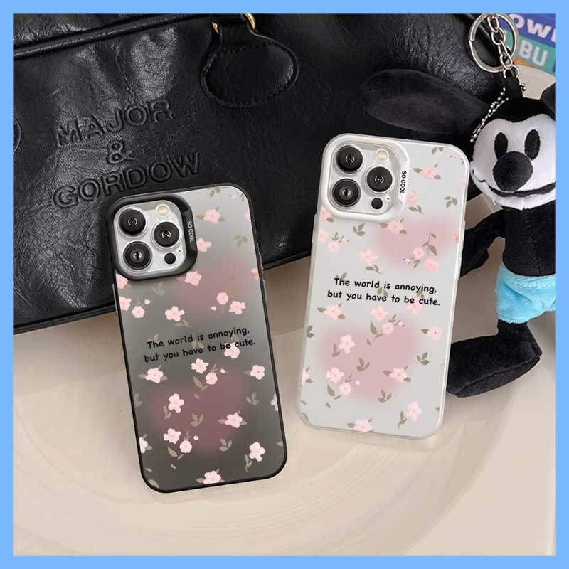 Ốp Lưng iPhone Hoa Hồng Hồng Dễ Thương Thông Điệp Tích Cực,iP 11/12/13/14/15/16/17/Plus/Pro/Max/XR/X