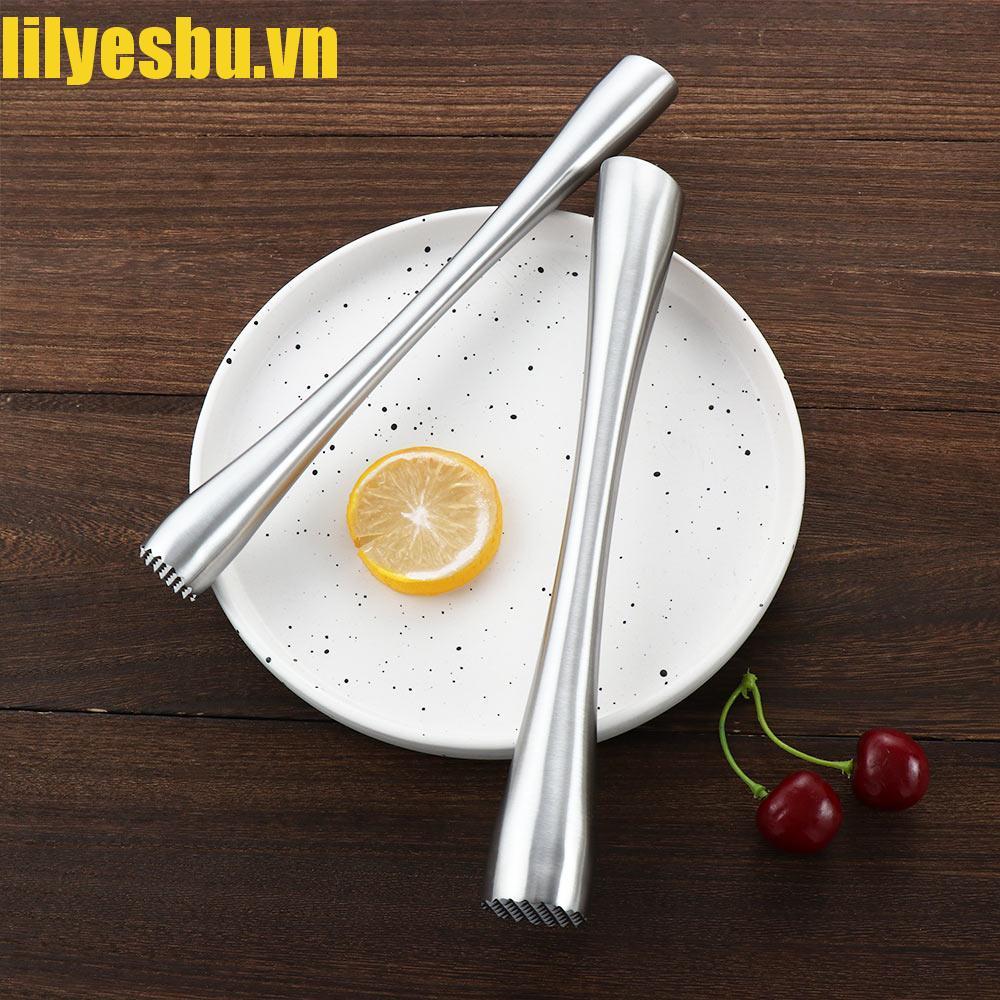 LILYESBU Mojito Muddler Thép không gỉ Bartender Rod Hammer Old Fashioned DIY Stirrer Tool