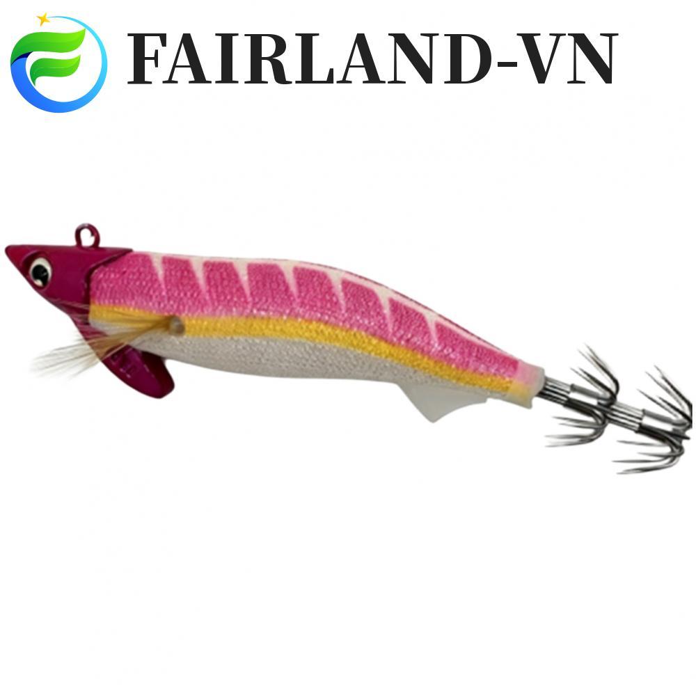 [FAIRLAND]11.5cm Luminous Wood Shrimp Octopus Fishing Lure Fast Sinking Squid Jig Hook