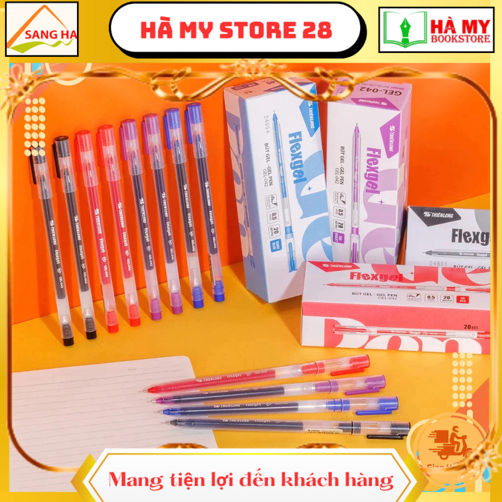 Bút Gel Thiên Long Flexgel GEL-042 0.5mm – Nét Mảnh, Mực Mượt, Khô Nhanh
