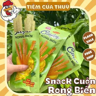 Snack Cuộn Rong Biển Ba Anh Em - Giòn Rụm Hấp Dẫn, Snack Rong Biển Cuộn, Snack Ăn Vặt Tuổi Thơ