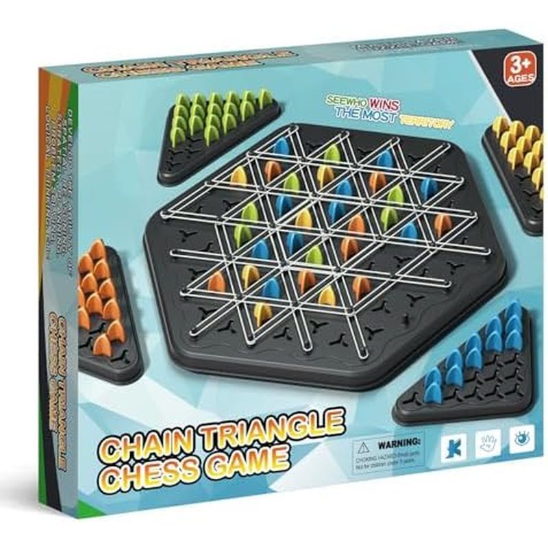 Chain Triangle Chess Game, Geometric Chess Game, Board Games for Family Night, Family Games for Kids