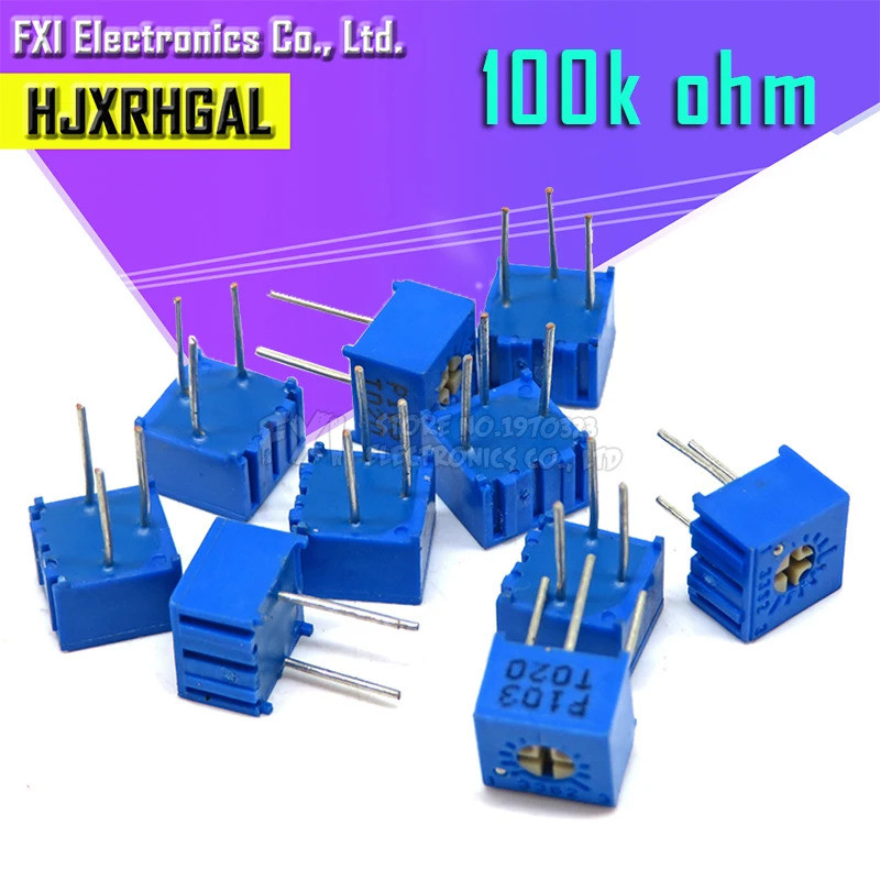 10 chiếc 3362P-1-104LF 3362P 100K ohm 3362P-1-104 3362P-104 3362 P104 104 Tông đơ Tông đơ Điện trở b