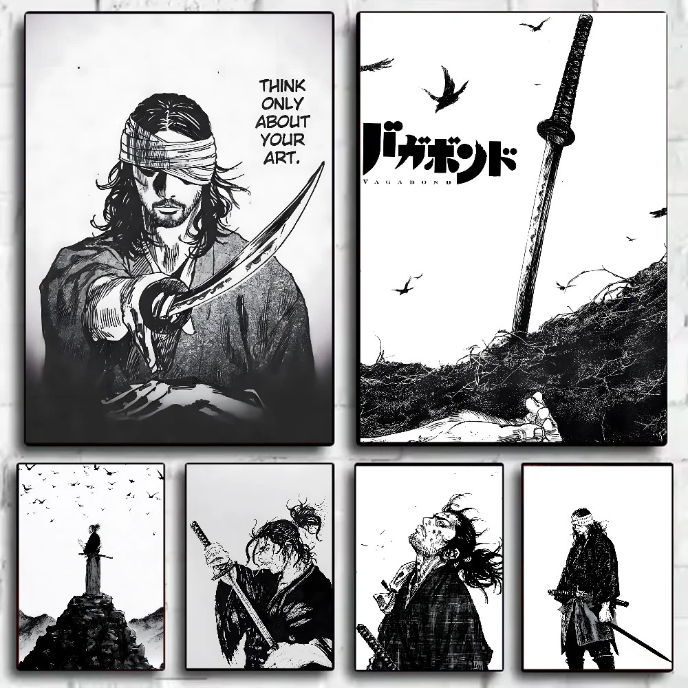 Vagabond Manga Poster HD Nghệ Thuật Dính Tường Chống Thấm Nước Nhà Phòng Khách Phòng Ngủ Thanh Trang