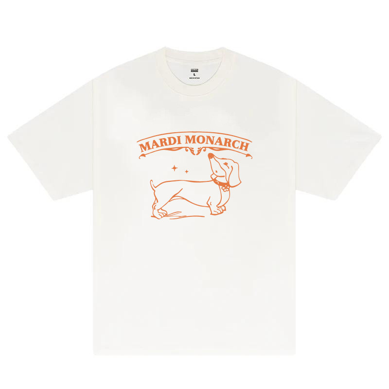 Mardi New Korean Style Short Sleeve t Dachshund dog print shirt Jennie Same Style t Pure cotton shir