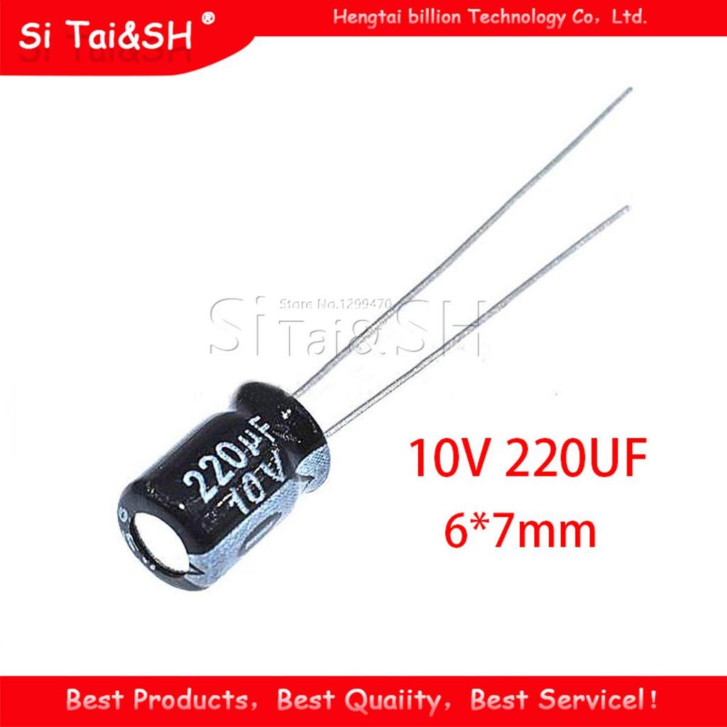 Bộ 50 Chất Lượng Higt 10V220UF 6 * 7mm 220UF 10V 6 * 7 Tụ Điện Phân