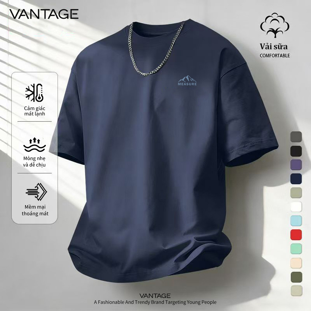 VANTAGE áo thun boxy thời trang nam outdoor áo phông local brand(NNSTX)