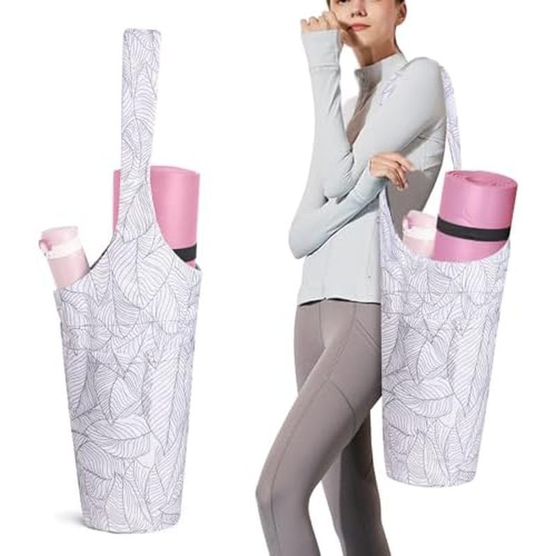 IwIeIaIrI Yoga Mat Bag for Women with Large Size Pocket and Zipper Pocket,Yoga Bag Mat Carrier Holde