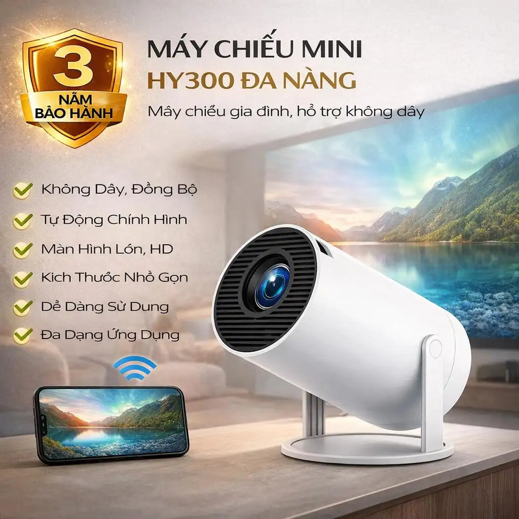Máy chiếu mini máy chiếu di động máy chiếu WiFi máy chiếu gia đình máy chiếu không dây projector HY3