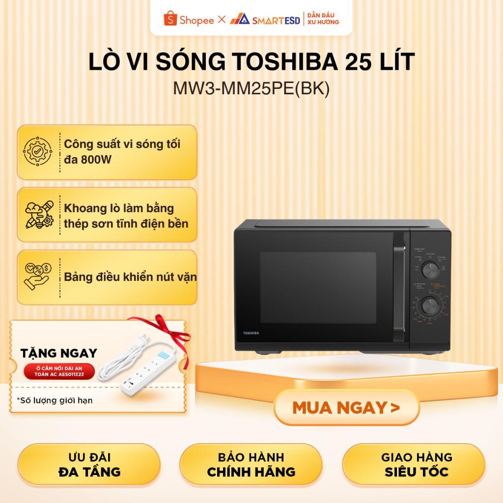 Lò vi sóng Toshiba 25 lít MW3-MM25PE(BK) Đen | MW3-MM25PE(SV) Xám - Bảo Hành 12 Tháng