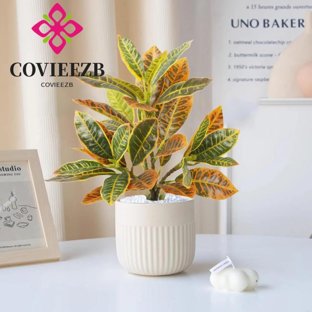 Cây Ficus nhân tạo COVIEEZB, Cây Banyan nhiệt đới lớn như thật, Cây mô phỏng bằng nhựa 35 lá Cây Fic