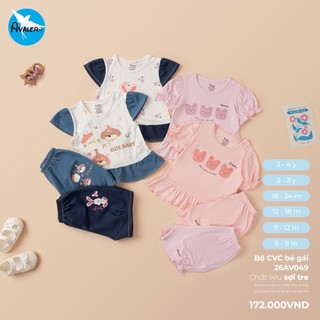 Bộ Avaler cộc tay mềm mát bé gái