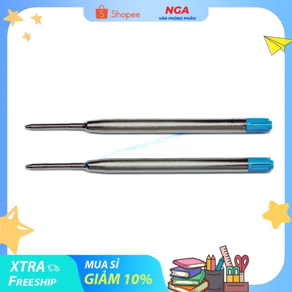 [MUA SỈ GIẢM 10%] [COMBO 3 CÂY] Ruột viết bi Parker (00394), xanh