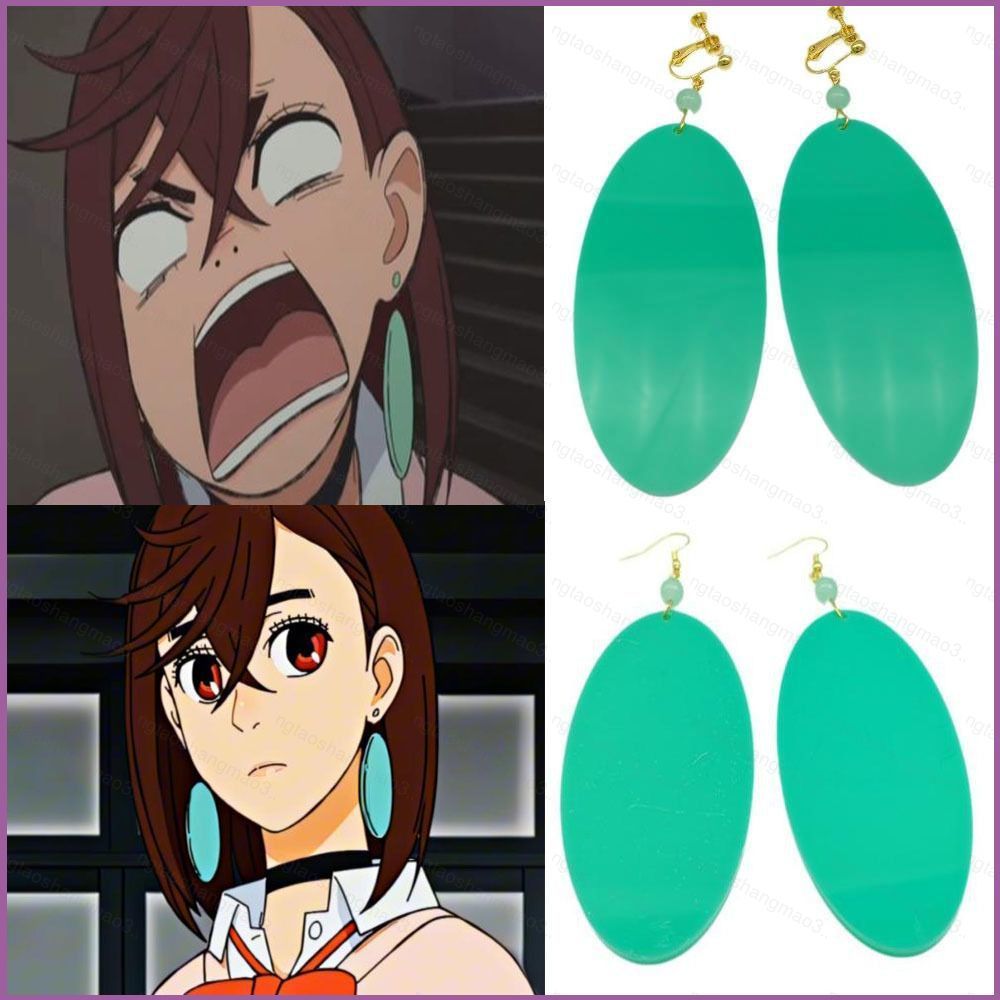 YT3 DANDAN DAN DA DAN Momo Ayase bông tai cosplay tai kẹp phụ kiện