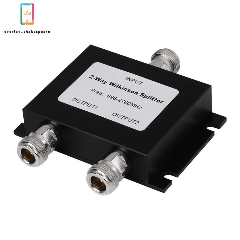 1 CHIẾC Bộ Chia 2 Chiều Bộ Chia Nguồn Kim Loại Đen 698-2700Mhz Gsm 4G Lte W-Cdma FDD Ăng Ten Lặp Lại