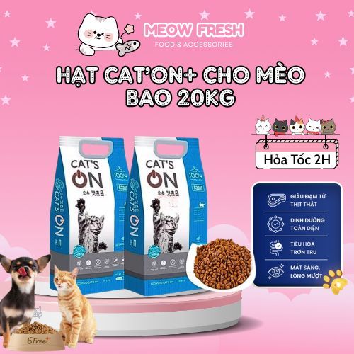 [Hỏa Tốc] (Bao 20kg) Hạt Cat's On Plus  20kg cho mèo - Thức ăn hạt Cat's on Plus cho mèo mọi lứa tuổ