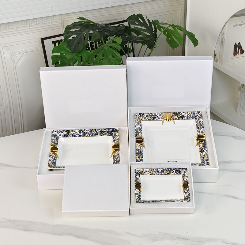 Hydrangea Bone Porcelain Ashtray, Cigar Party Ashtray, Home Living Room Office Vintage Ashtray Gift 