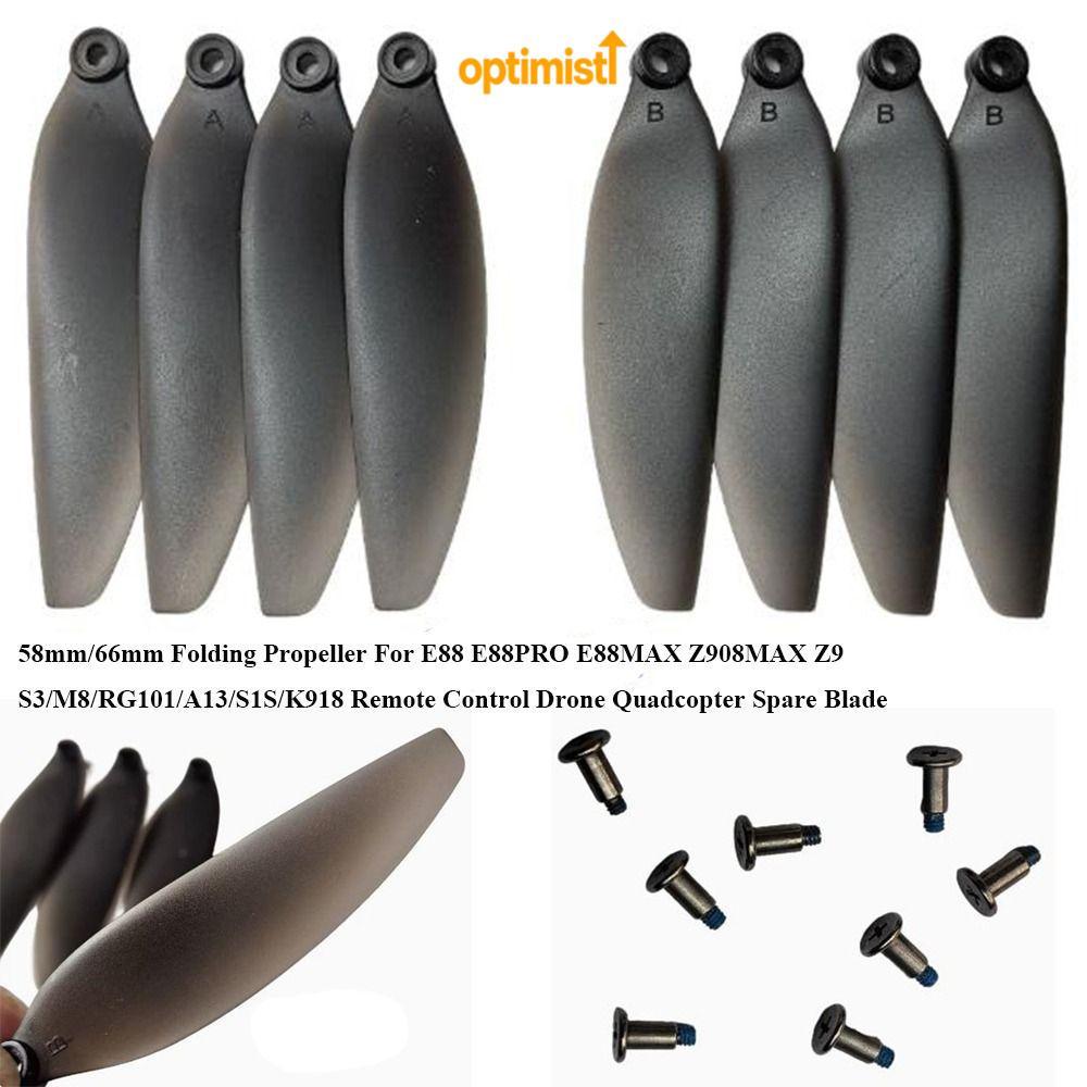 Phụ tùng máy bay không người lái điều khiển từ xa OPTIM, Lưỡi cánh quạt gấp màu đen 58mm / 66mm, Lưỡ