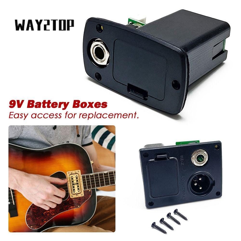 WAY2TOP Guitar Cáp Pickup Danh bạ / Ngăn Bao Pin Bán Bass Hoạt Động