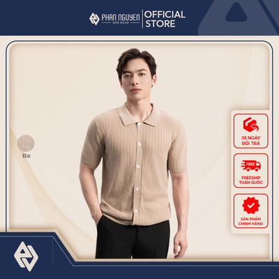 Áo polo dệt kim nam Phan Nguyễn, chất liệu cotton cao cấp, form regular fit, thoải mái APC.301