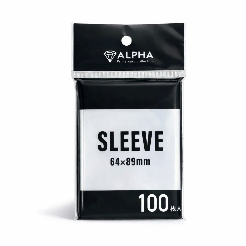 Card Shop ALPHA Card Sleeves, Regular Size, Transparent Clear, Soft, High Transparency, OPP Material