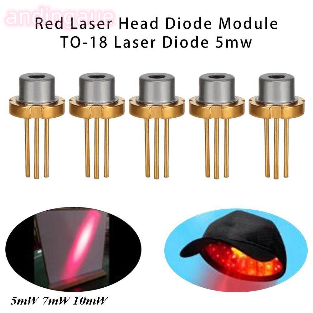 ANDIN DIY Hồng ngoại đốt công suất cao, Mô-đun Diode đầu laser màu đỏ chân máy 650nm, 3V 5V 5mW 7mW 