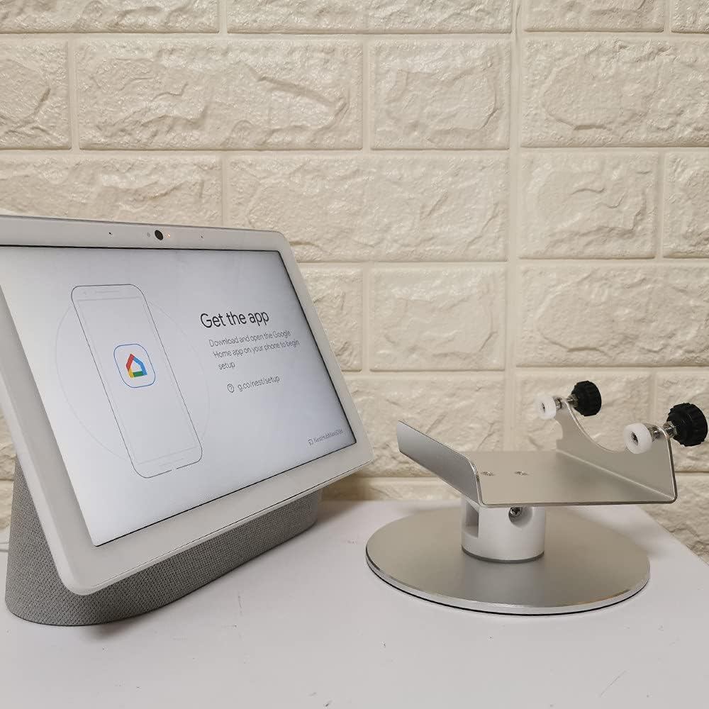 Chân đế xoay bằng nhôm có thể điều chỉnh cho Google Nest Hub Max - 360° Xoay ngang, ± 30° Tấm silico