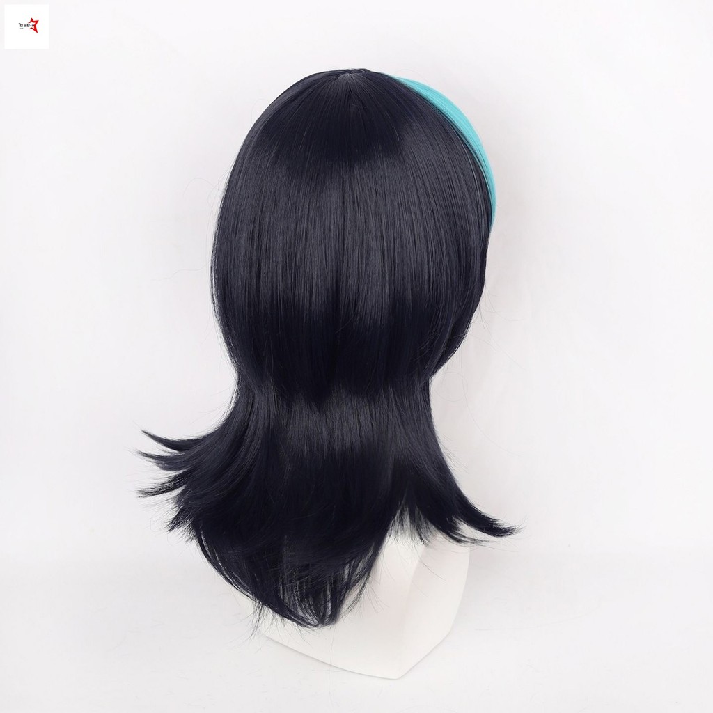 Tóc giả cosplay Megumi Fushiguro màu xanh nổi bật từ Jujutsu Kaisen