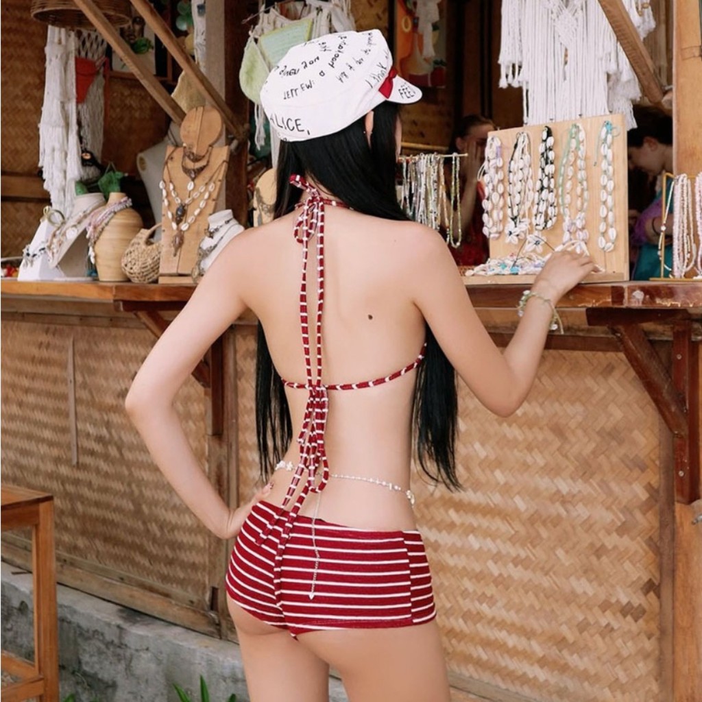 Set Bikini Set Đồ Đi Biển 2 Món Thiết,sexy Hở Lưng  Áo Tắm Slim Fit Đồ Bơi Sọc Cao Cấp Sành Điệu 638 | BigBuy360 - bigbuy360.vn