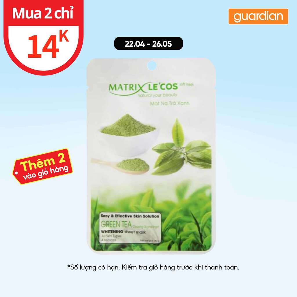 Mặt Nạ Dưỡng Da Matrix Trà Xanh Giúp Ngừa Lão Hoá 30Gr