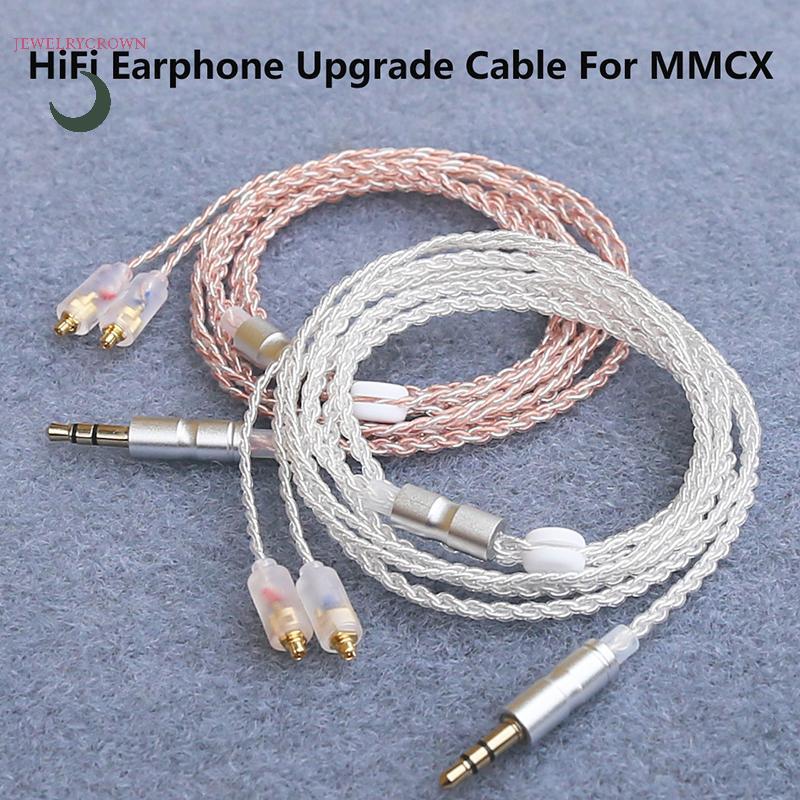 Cáp nâng cấp tai nghe HiFi MMCX 3.5mm 1.2m Cáp lõi mạ bạc cho Sennheiser IE200 / IE300 / IE600 / IE9