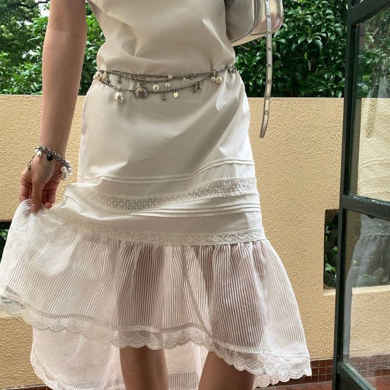Ocean Song Pearl Waist Chain Extended Version Vintage Belt Outer Wear Ocean Song Pearl Waist Chain E