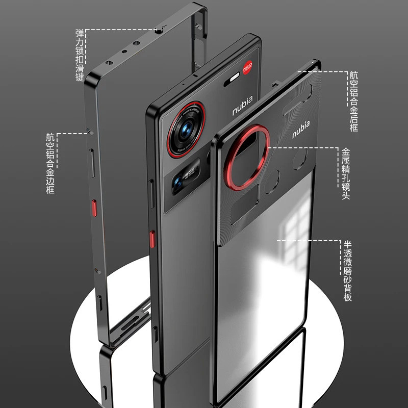 Dành Cho Nubia Z70 Ultra, Vỏ Chống Sốc Nam Châm Nhôm Kim Loại, Vỏ Điện Thoại Bảo Vệ Camera Funda Cho