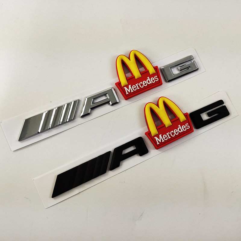 Mercedes-Benz C63 CLA GLA E200 CLA45 GLC43 A45 AMG Đuôi Sau Logo AMG McDonald 's Sticker