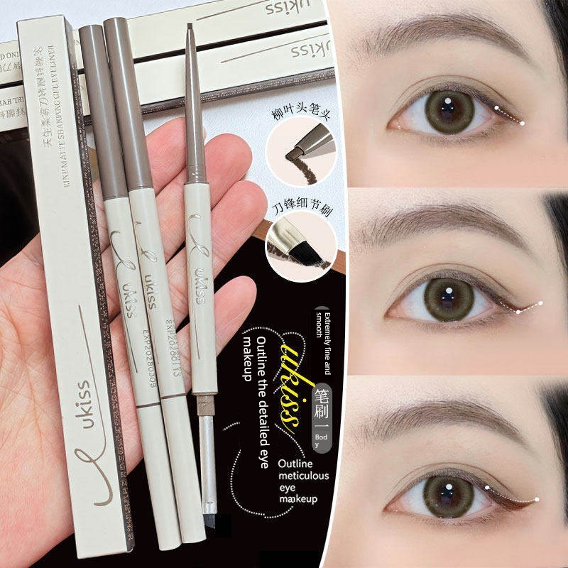bút chì kẻ mắt chì kẻ mắt Bút Gel Bút Kẻ Mắt Ukiss Blade Chống Thấm Nước Chống lem Bàn Chải Lưỡi Hai