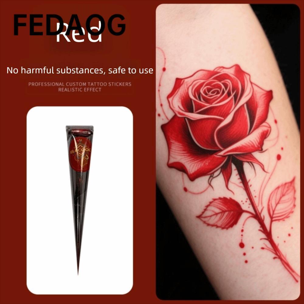 Kem xăm hình Henna FEDAOG, Màu đen tạm thời Henna Paste Cone, Kem xăm Henna Bán vĩnh viễn Dễ sử dụng