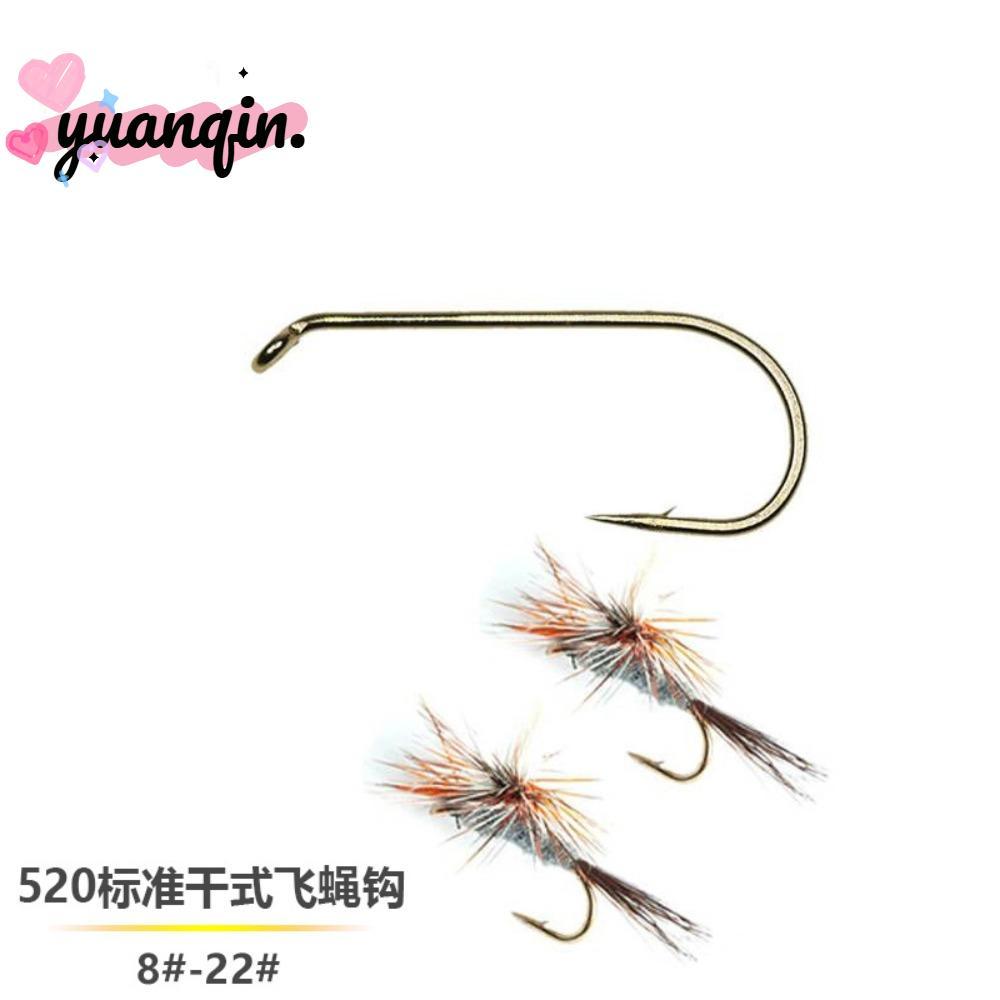 YUANQIN Fly Tying Hook, Dây 8 # -22 # Long Shank Fly Fish Hook, 2024 Blue Dun Nymph Caddis Fly Fishi