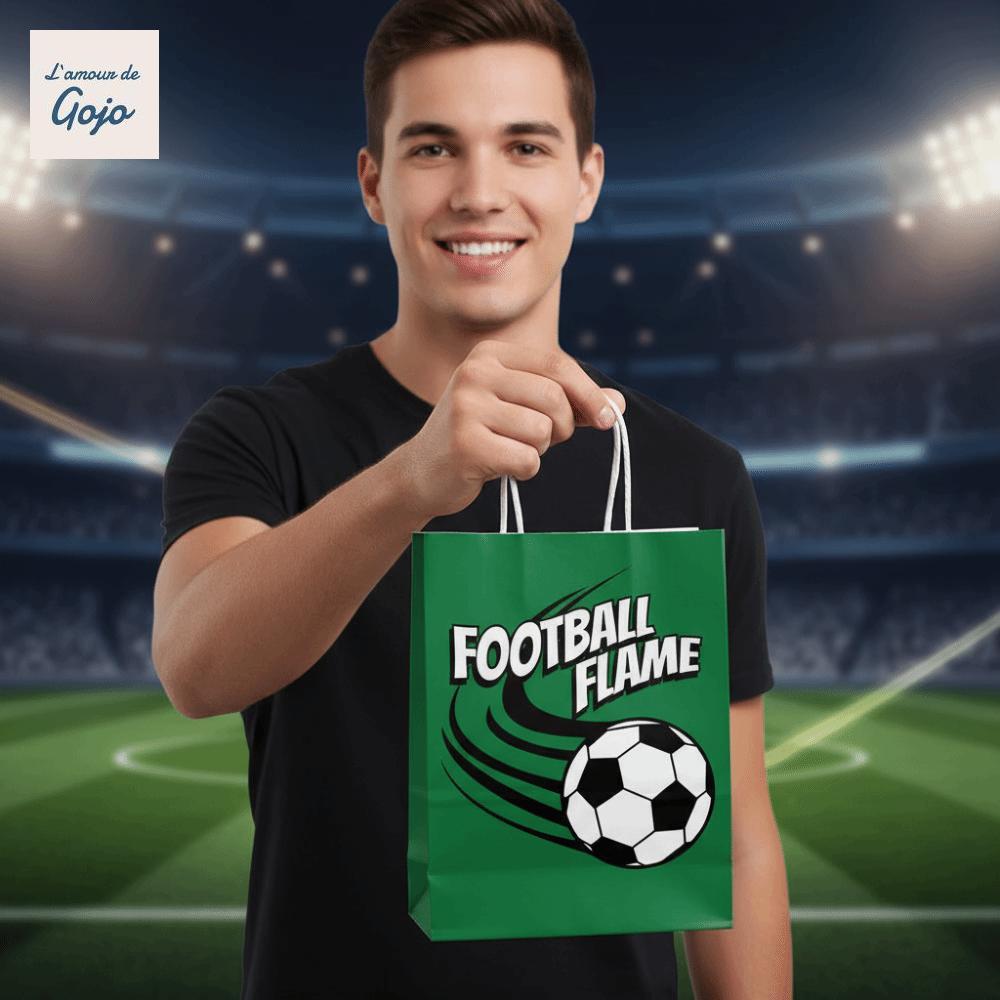 GOJO 12 Túi ủng hộ theo chủ đề bóng đá, Túi quà tặng in hình dung tích lớn cho các sự kiện bóng đá, 
