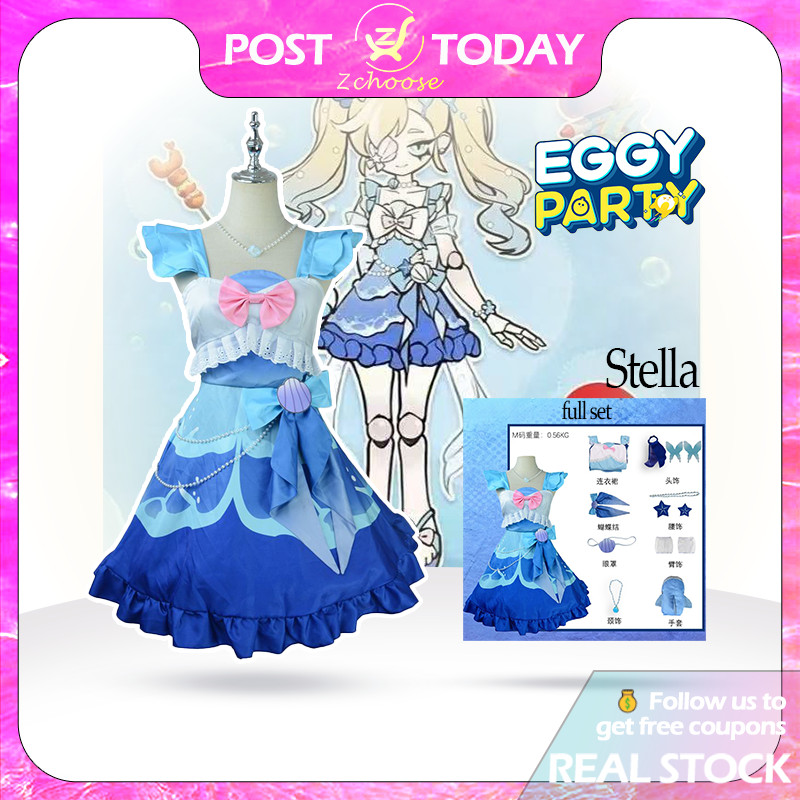 🇻🇳Sẵn hàng🇻🇳 Cosplay Stella Eggy Party bé gái set 2 món anime mùa hè đi biển dễ thương