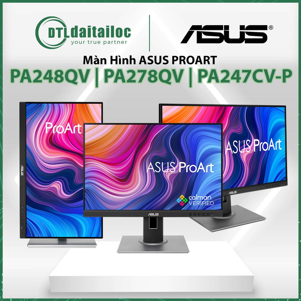 Màn hình đồ hoạ Asus ProArt PA248QV PA247CV-P PA278QV (HDMI, DP, Type-C) | Chính Hãng | bảo hành 36 