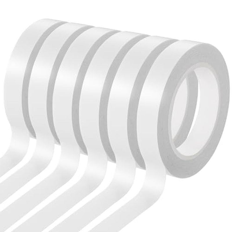 6 Rolls Double Sided Tape for Crafts, Strong Double-Sided Tape, Artist Tape, Double-Sided Adhesive T
